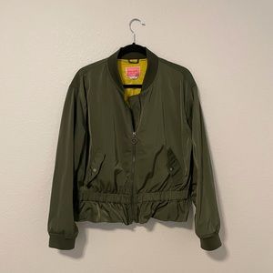 Kate Spade twill flounce bomber jacket oumu1195